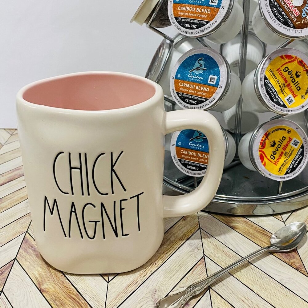 Chick Magnet Y2K Rae Dunn Ceramic Easter Coffee Mug With Pink Interior